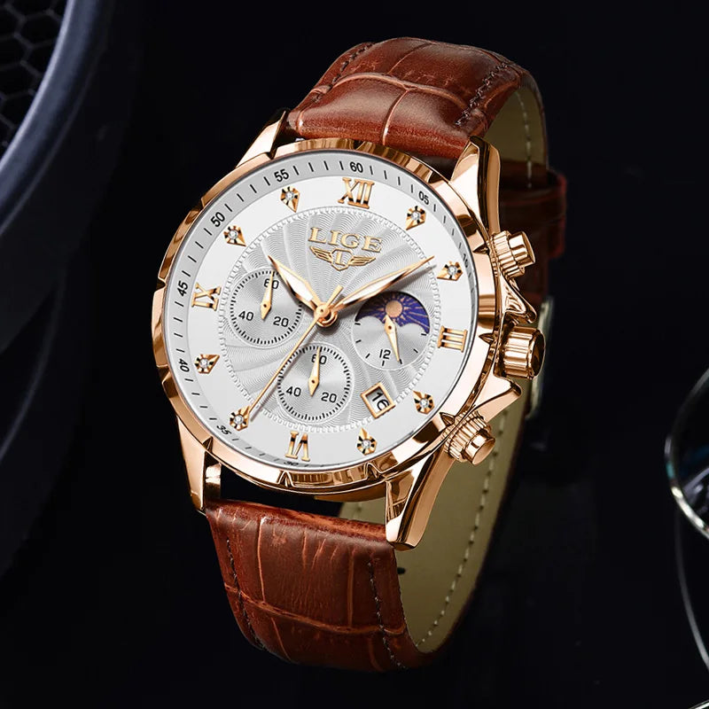 LIGE Mens Watches Casual Business Watch Men