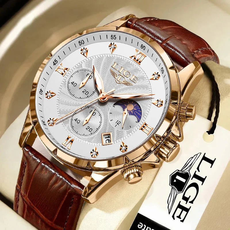 LIGE Mens Watches Casual Business Watch Men